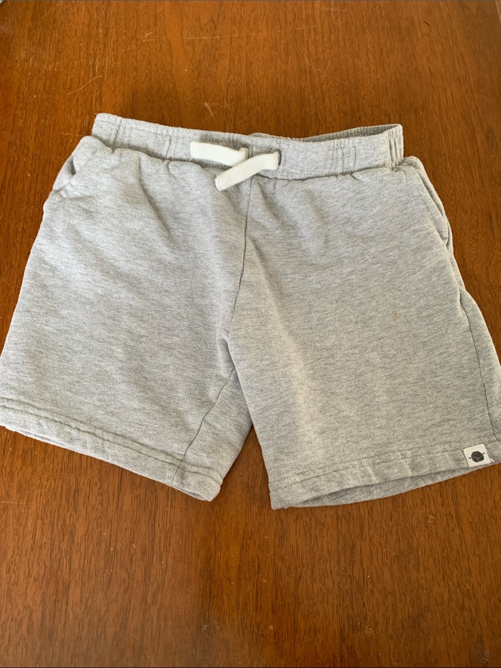 🫐3/$30 Rise Little Earthling Organic Kids' Gray Pull-On Casual Shorts size 5-6Y